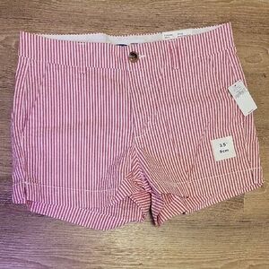 Old Navy Pink Striped High Waist Shorts